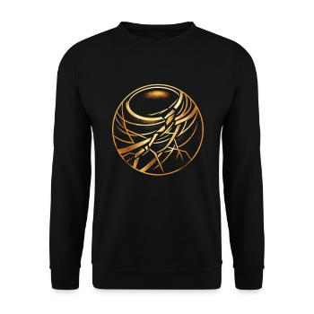 Kintsugi Kintsukuroi Imperfekte Japanische Kunst - Unisex Pullover - Schwarz - Vorne - Alina (178cm) & Michal (187cm)