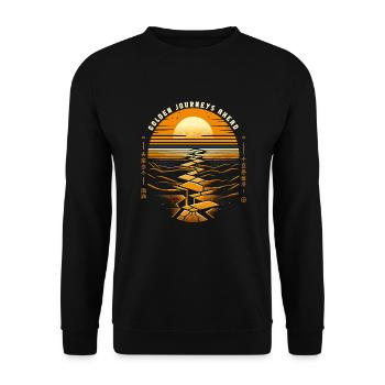 Kintsugi Kintsukuroi Imperfekte Japanische Kunst - Unisex Pullover - Schwarz - Vorne - Alina (178cm) & Michal (187cm)