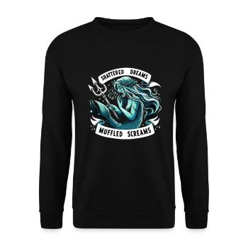 Gruselige Sirenen, Horror-meerjungfrau, Gruseliger - Unisex Pullover - Schwarz - Vorne - Alina (178cm) & Michal (187cm)