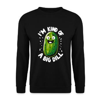 Pickle Lover Funny Pickle Dill Pickle Pickled - Unisex Sweatshirt - black - Front - Alina (178cm) & Michal (187cm)