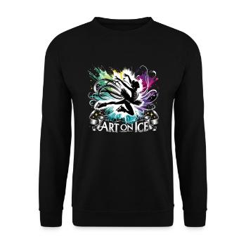 Patinage sur glace Patineurs sur glace - Sweat-shirt Unisexe - noir - Devant - Alina (178cm) & Michal (187cm)
