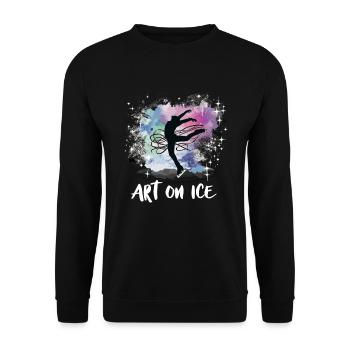 Patinage sur glace Patineurs sur glace - Sweat-shirt Unisexe - noir - Devant - Alina (178cm) & Michal (187cm)
