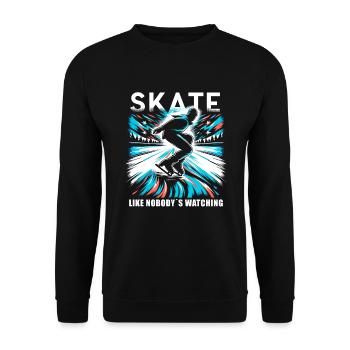 Patinage sur glace Patineurs sur glace - Sweat-shirt Unisexe - noir - Devant - Alina (178cm) & Michal (187cm)