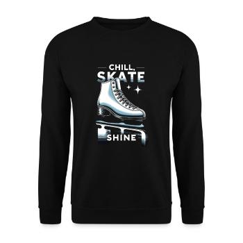 Patinage sur glace Patineurs sur glace - Sweat-shirt Unisexe - noir - Devant - Alina (178cm) & Michal (187cm)