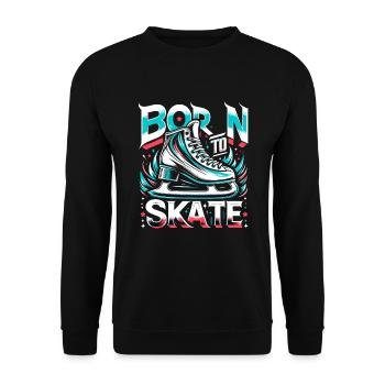 Patinage sur glace Patineurs sur glace - Sweat-shirt Unisexe - noir - Devant - Alina (178cm) & Michal (187cm)