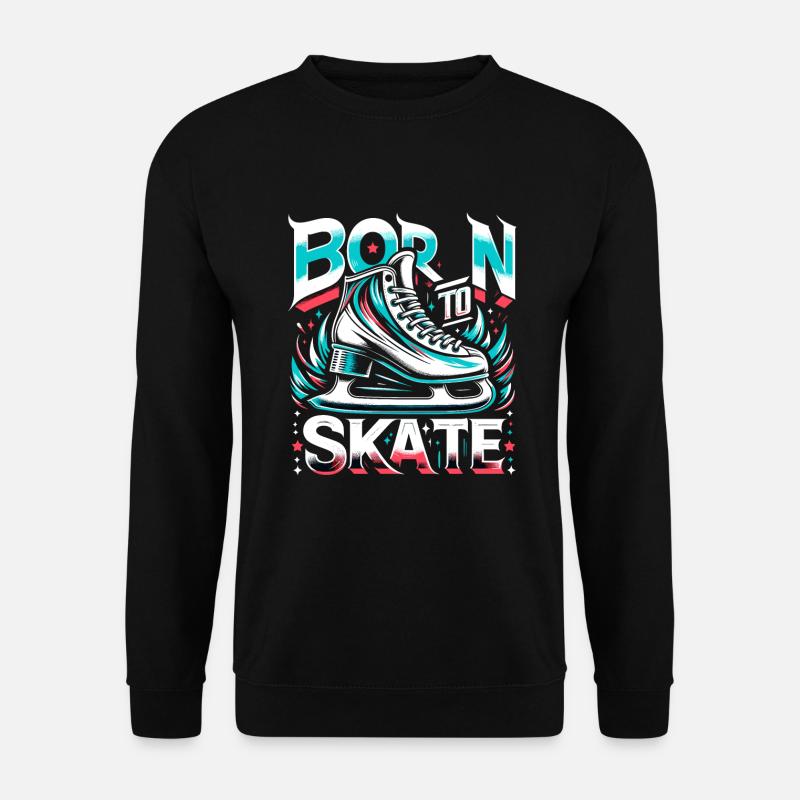 Eislaufen Schlittschuhläufer - Unisex Pullover - Schwarz