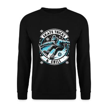 Patinage sur glace Patineurs sur glace - Sweat-shirt Unisexe - noir - Devant - Alina (178cm) & Michal (187cm)