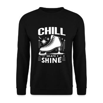 Patinage sur glace Patineurs sur glace - Sweat-shirt Unisexe - noir - Devant - Alina (178cm) & Michal (187cm)