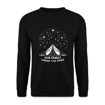 Scout Camping Outdoor Lagerfeuer Wandern - Unisex Pullover - Schwarz - Vorne - Alina (178cm) & Michal (187cm)