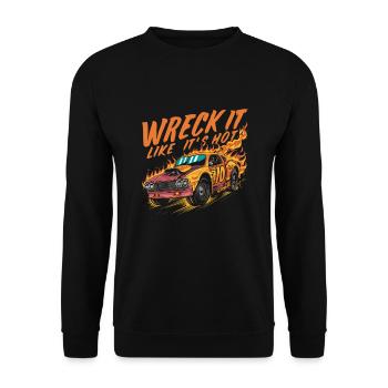 Demo Derby Demolition Derby Demolition Derby - Unisex Sweatshirt - black - Front - Alina (178cm) & Michal (187cm)