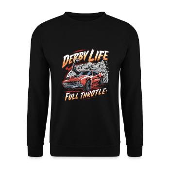 Demo Derby Demolition Derby Demolition Derby - Unisex Sweatshirt - black - Front - Alina (178cm) & Michal (187cm)