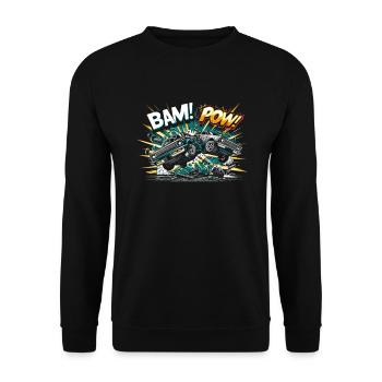 Demo Derby Demolition Derby Demolition Derby - Unisex Sweatshirt - black - Front - Alina (178cm) & Michal (187cm)