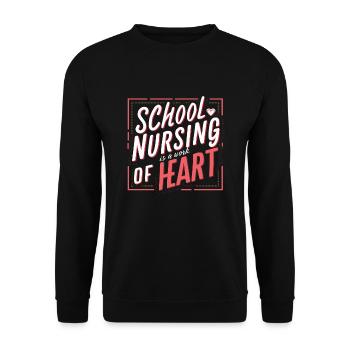 School Nurse Nursing Clinic Medical Stuff - Unisex Sweatshirt - black - Front - Alina (178cm) & Michal (187cm)