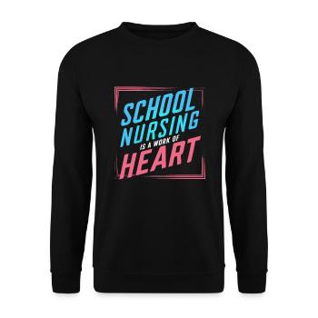 School Nurse Nursing Clinic Medical Stuff - Unisex Sweatshirt - black - Front - Alina (178cm) & Michal (187cm)