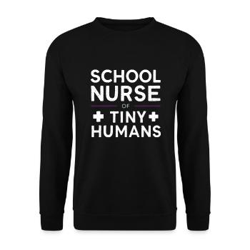 School Nurse Nursing Clinic Medical Stuff - Unisex Sweatshirt - black - Front - Alina (178cm) & Michal (187cm)