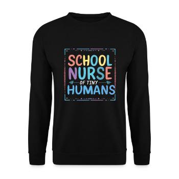 School Nurse Nursing Clinic Medical Stuff - Unisex Pullover - Schwarz - Vorne - Alina (178cm) & Michal (187cm)