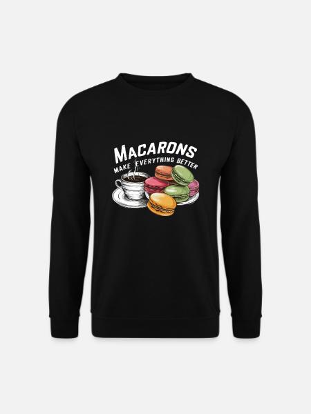 Macaron lovers French macarons - Unisex Sweatshirt - black