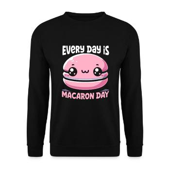 Macaron-liebhaber Französische Macarons - Unisex Pullover - Schwarz - Vorne - Alina (178cm) & Michal (187cm)