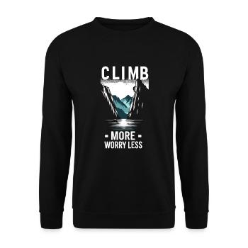 Escalade, Aventure en plein air, Escalade de bloc - Sweat-shirt Unisexe - noir - Devant - Alina (178cm) & Michal (187cm)