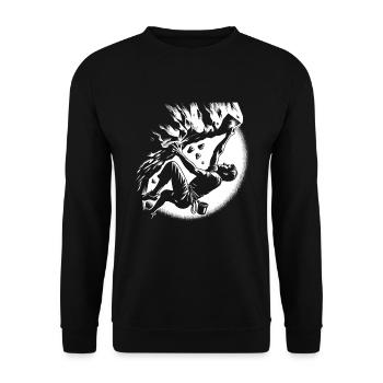Escalade, Aventure en plein air, Escalade de bloc - Sweat-shirt Unisexe - noir - Devant - Alina (178cm) & Michal (187cm)