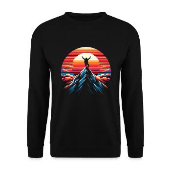 Escalade, Aventure en plein air, Escalade de bloc - Sweat-shirt Unisexe - noir - Devant - Alina (178cm) & Michal (187cm)