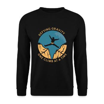 Escalade, Aventure en plein air, Escalade de bloc - Sweat-shirt Unisexe - noir - Devant - Alina (178cm) & Michal (187cm)