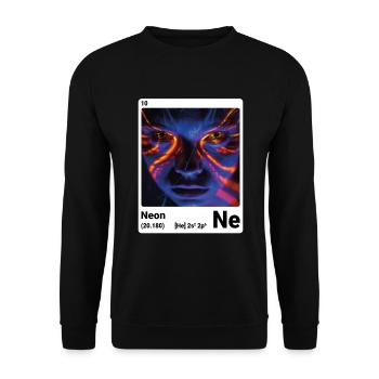 Periodensystem-Element Neon (Ne) 010 - Unisex Pullover - Schwarz - Vorne - Alina (178cm) & Michal (187cm)