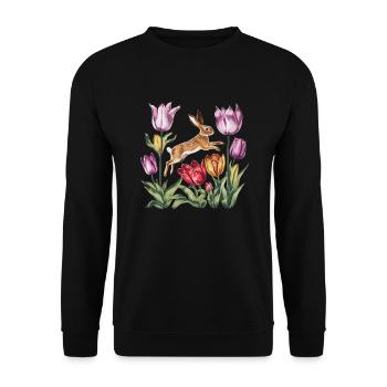 Ostara Eostre Equinox Witch Pagan Goddess Rituals - Unisex Sweatshirt - black - Front - Alina (178cm) & Michal (187cm)