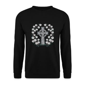 Ostara Eostre Equinox Witch Pagan Goddess Rituals - Unisex Sweatshirt - black - Front - Alina (178cm) & Michal (187cm)