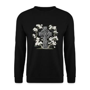 Ostara Eostre Equinox Witch Pagan Goddess Rituals - Unisex Sweatshirt - black - Front - Alina (178cm) & Michal (187cm)