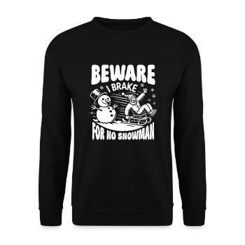 Luge Neige Luge Sport d’hiver Winter Outdood - Sweat-shirt Unisexe - noir - Devant - Alina (178cm) & Michal (187cm)