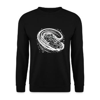 Luge Neige Luge Sport d’hiver Winter Outdood - Sweat-shirt Unisexe - noir - Devant - Alina (178cm) & Michal (187cm)