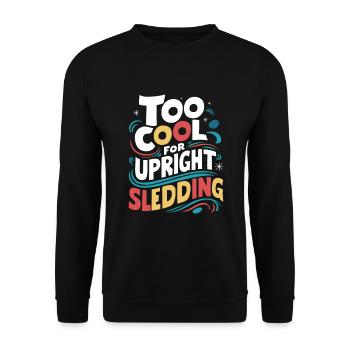 Sledding Snow Sled Winter Sport Winter Outdood - Unisex Pullover - Schwarz - Vorne - Alina (178cm) & Michal (187cm)