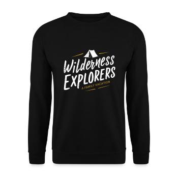 Scout Camping Randonnée en plein air autour d’un feu de camp - Sweat-shirt Unisexe - noir - Devant - Alina (178cm) & Michal (187cm)