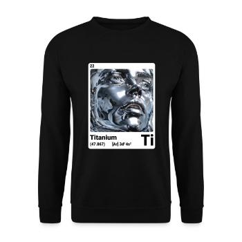 AI am Titanium (wt) - Unisex Sweatshirt - black - Front - Alina (178cm) & Michal (187cm)