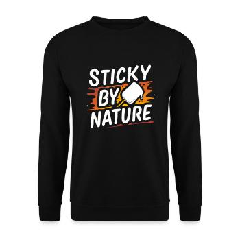 Scout Camping Randonnée en plein air autour d’un feu de camp - Sweat-shirt Unisexe - noir - Devant - Alina (178cm) & Michal (187cm)