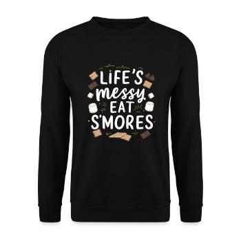 Scout Camping Randonnée en plein air autour d’un feu de camp - Sweat-shirt Unisexe - noir - Devant - Alina (178cm) & Michal (187cm)