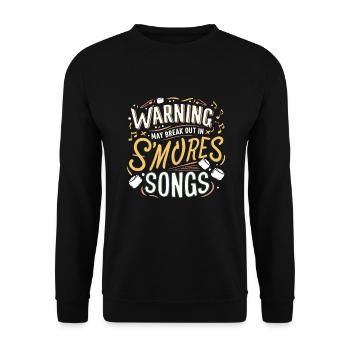 Scout Camping Randonnée en plein air autour d’un feu de camp - Sweat-shirt Unisexe - noir - Devant - Alina (178cm) & Michal (187cm)
