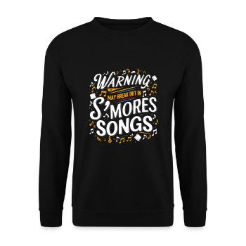 Scout Camping Randonnée en plein air autour d’un feu de camp - Sweat-shirt Unisexe - noir - Devant - Alina (178cm) & Michal (187cm)