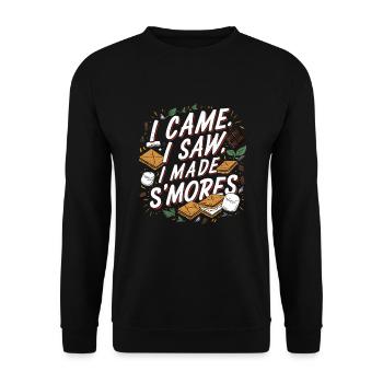 Scout Camping Randonnée en plein air autour d’un feu de camp - Sweat-shirt Unisexe - noir - Devant - Alina (178cm) & Michal (187cm)