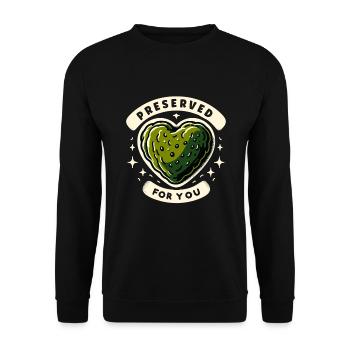 Pickle Lover Funny Pickle Dill Pickle Pickled - Unisex Sweatshirt - black - Front - Alina (178cm) & Michal (187cm)