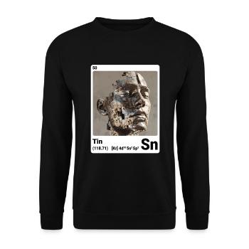 AI am Tin (wt) - Unisex Sweatshirt - black - Front - Alina (178cm) & Michal (187cm)