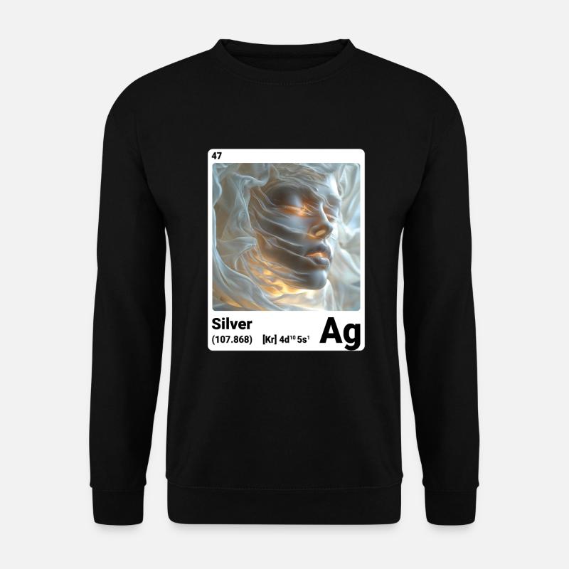 AI am Silver (wt) - Unisex Sweatshirt - black