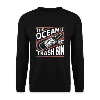 Anti-littering No Environmental Waste Recycle - Unisex Sweatshirt - black - Front - Alina (178cm) & Michal (187cm)