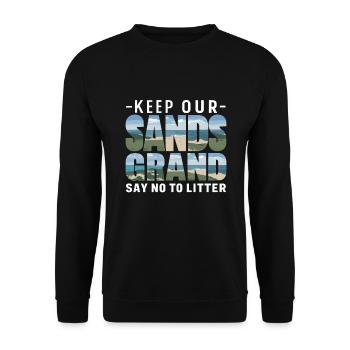 Anti-littering No Environmental Waste Recycle - Unisex Sweatshirt - black - Front - Alina (178cm) & Michal (187cm)