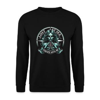 Gruselige Sirenen, Horror-meerjungfrau, Gruseliger - Unisex Pullover - Schwarz - Vorne - Alina (178cm) & Michal (187cm)