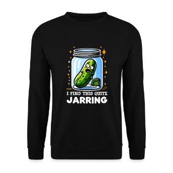 Pickle Lover Funny Pickle Dill Pickle Pickled - Unisex Sweatshirt - black - Front - Alina (178cm) & Michal (187cm)
