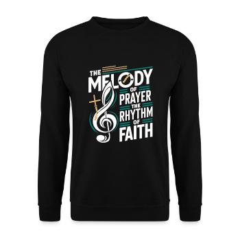 Prayer Songs Jesus Christ Religious Music - Unisex Sweatshirt - black - Front - Alina (178cm) & Michal (187cm)