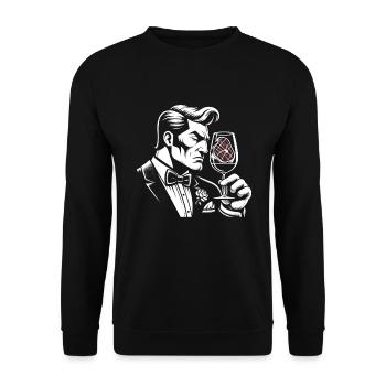 Grilled Steak Gournet Gym Rat Lean Protein Cook - Unisex Sweatshirt - black - Front - Alina (178cm) & Michal (187cm)