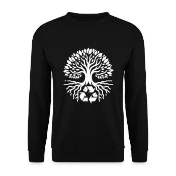 Anti-littering No Environmental Waste Recycle - Unisex Sweatshirt - black - Front - Alina (178cm) & Michal (187cm)